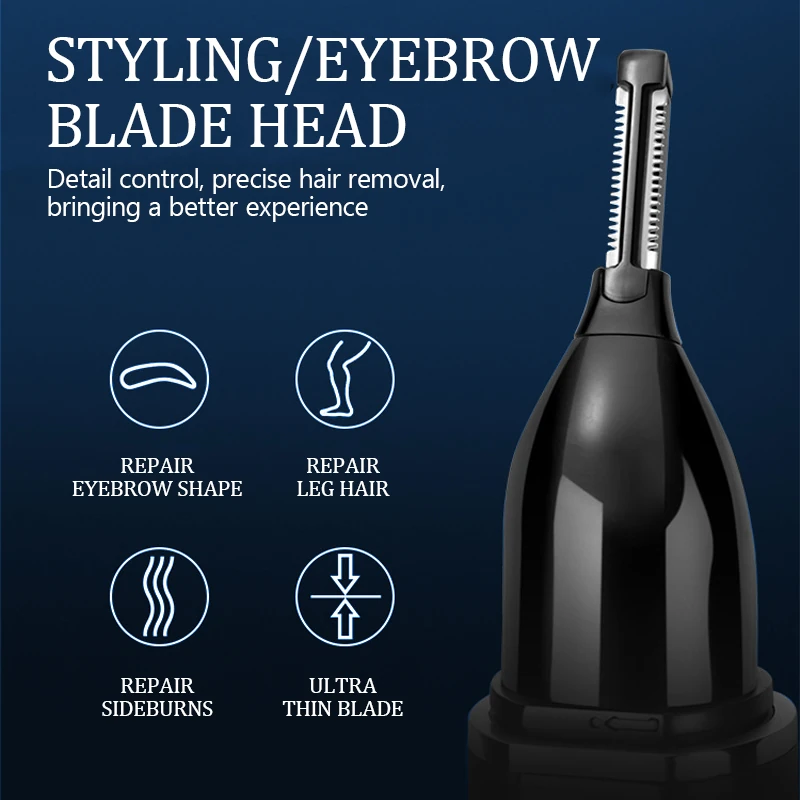 Recortadora de nariz, orejas y cejas recargable Kemei KM-6630