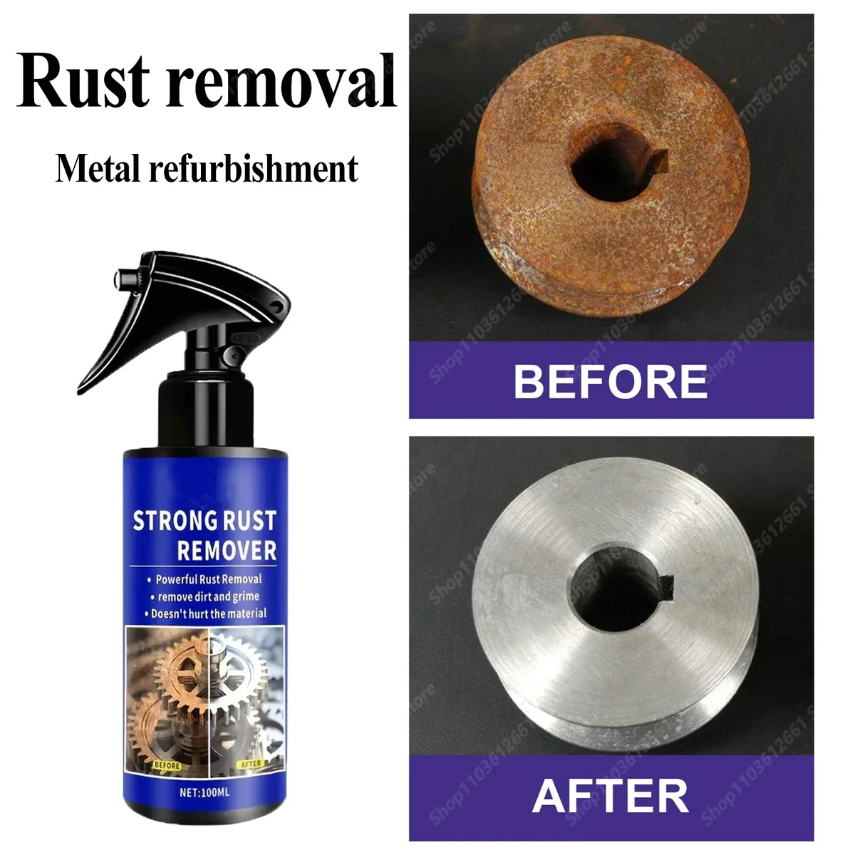 Multi-Purpose Rust Remover Spray 100 ml (Rims, Brakes, Metal) – 5